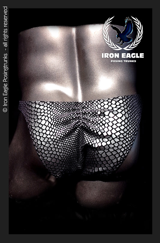 Black/Silver Snakeskin Velvet