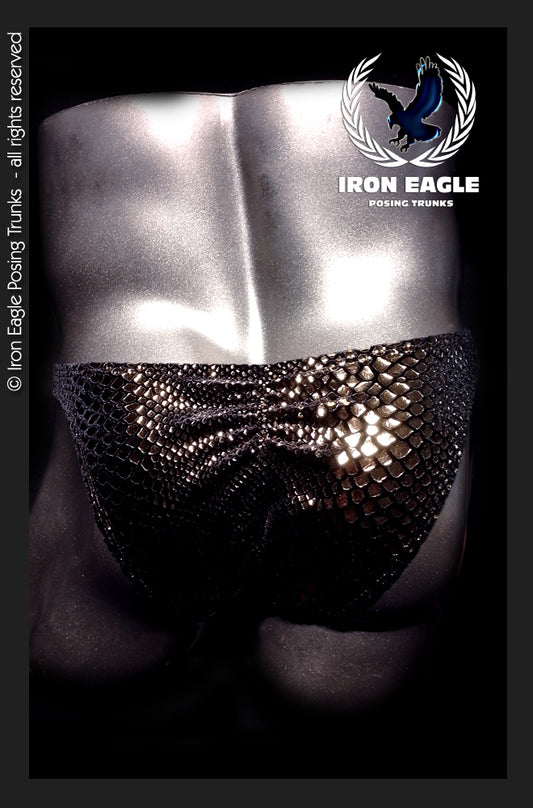 Black/ Gold Snakeskin Velvet