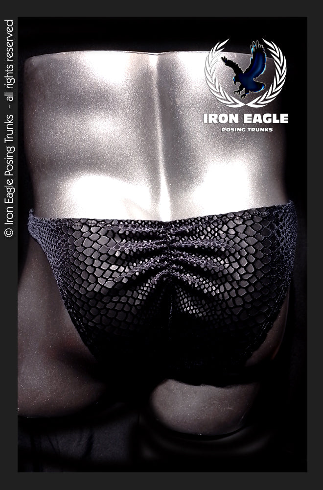 Black Matt Snakeskin Velvet